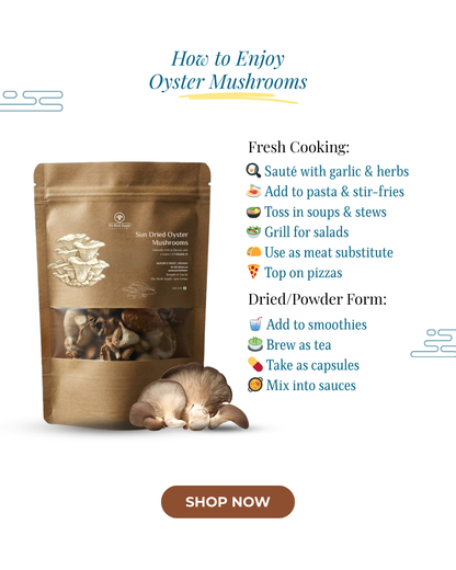 Sun Dried Oyster Mushrooms