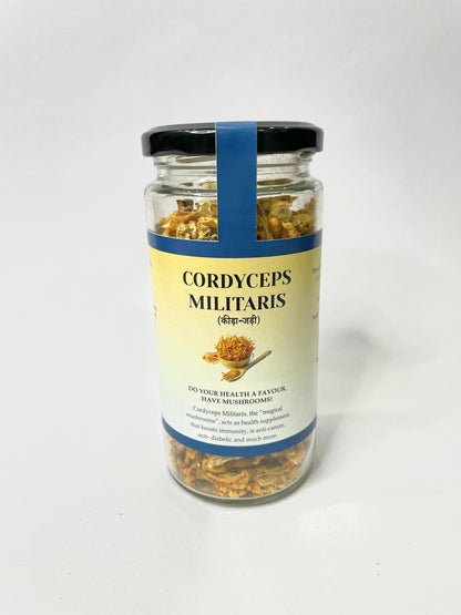 Cordyceps Militaris (KeedaJadi) Mushrooms (pure fruiting body- 100gm pack)