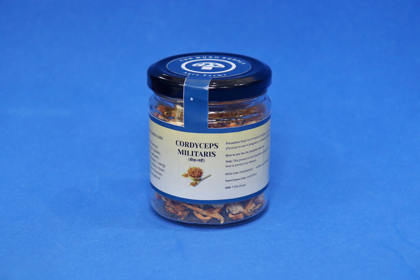 Cordyceps Militaris (KeedaJadi) Mushrooms (Pure fruiting body- 50gm)